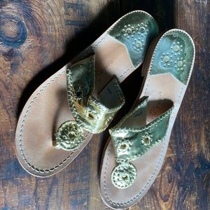 Gold Jack Rogers iconic Sandals size 11